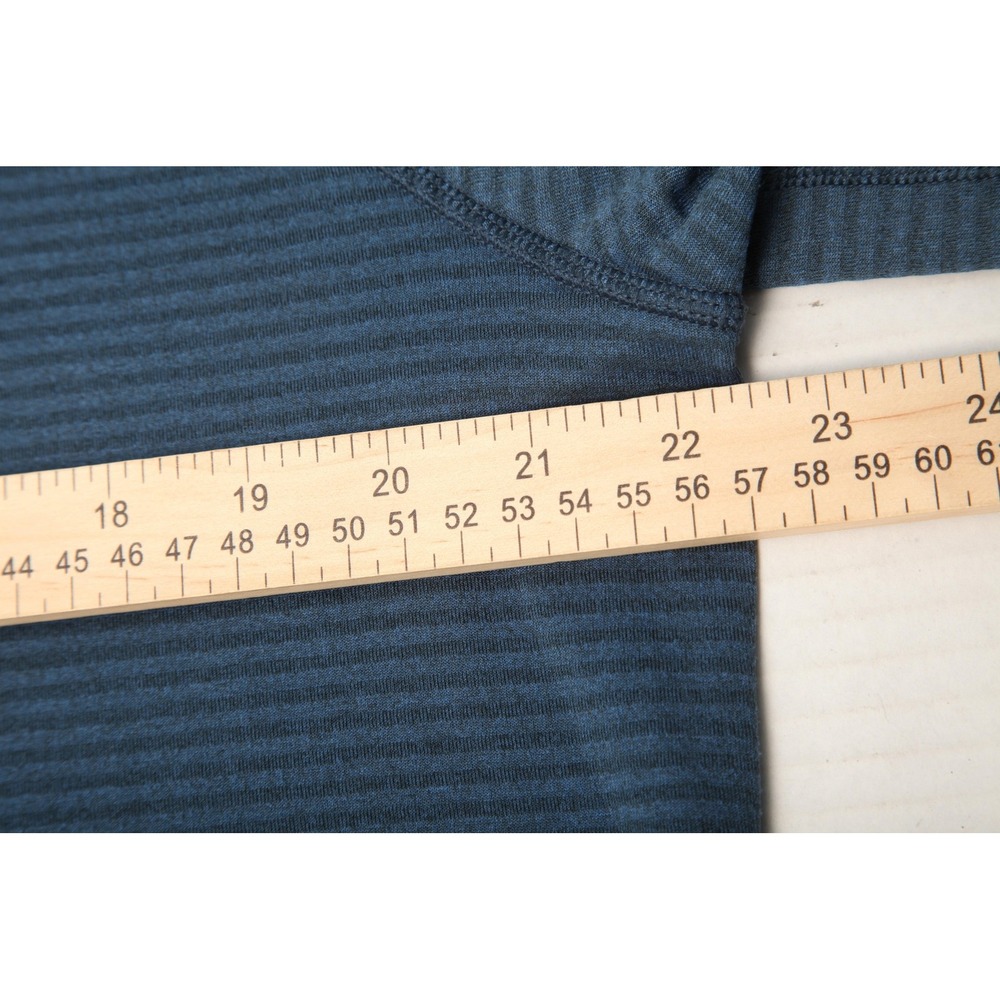 Eddie Bauer Sweater Mens Large Blue First Ascent Quarter Zip Pullover Thumbholes - Picture 10 of 13